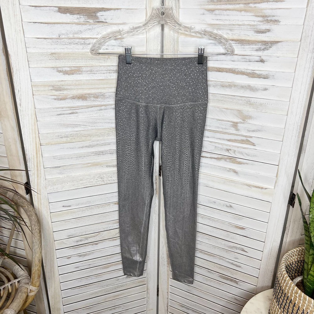 Beyond YOGA Women's Drip Drop High Waisted 7/8 Legging Silver Gray XS - Picture 9 of 9